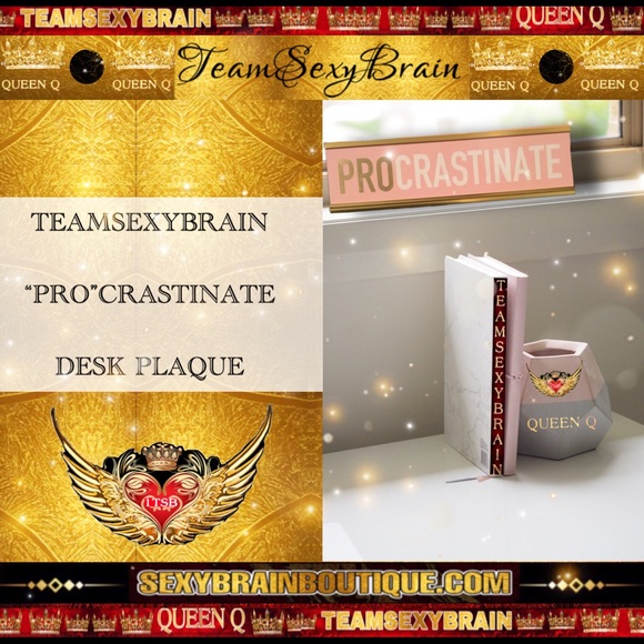 💝🆕 SexyBrainBoutique “Pro”crastinate Desk Plaque💝 - Picture 2 of 2